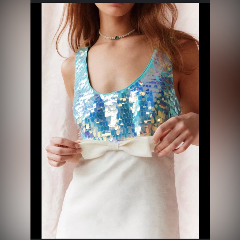 Urban Outfitters Kimchi Blue Neely sequin and  bow Mini Dress
